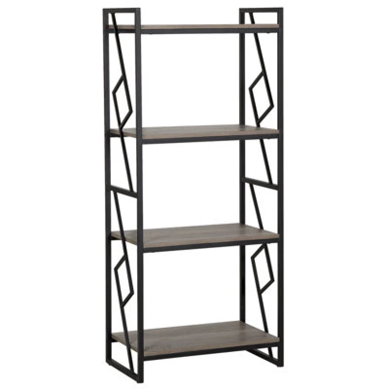 Image of Beliani 4 Tier Bookcase Forres 143cm Brown/ Black