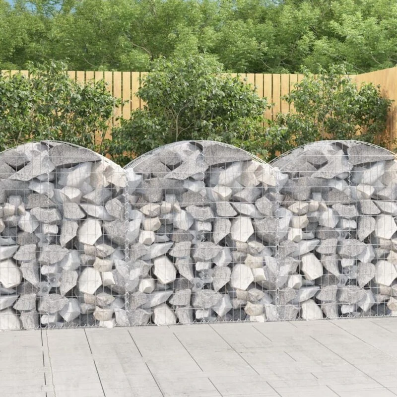 Image of VIDAXL Vidaxl - Arched Gabion Basket 100x50x100/120cm Galvanised Iron 8720845650988