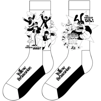 Image of The Beatles - Good V Evil Unisex UK Size 7 - 11 Ankle Socks - White