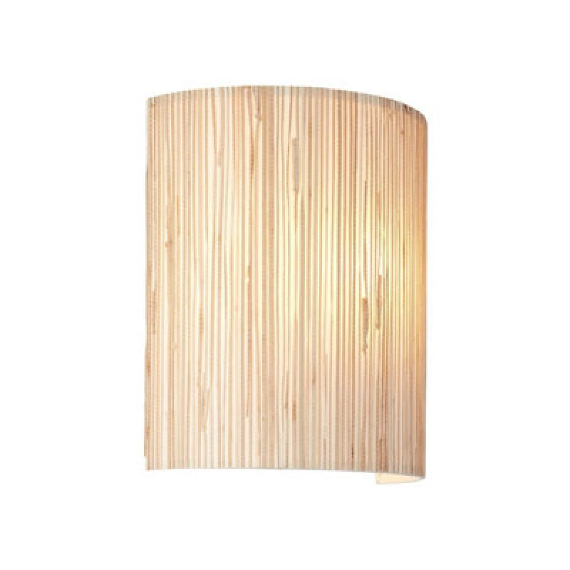 Image of Netlighting Longshore Shade Wall Lamp Natural Seagrass Matt Black Black