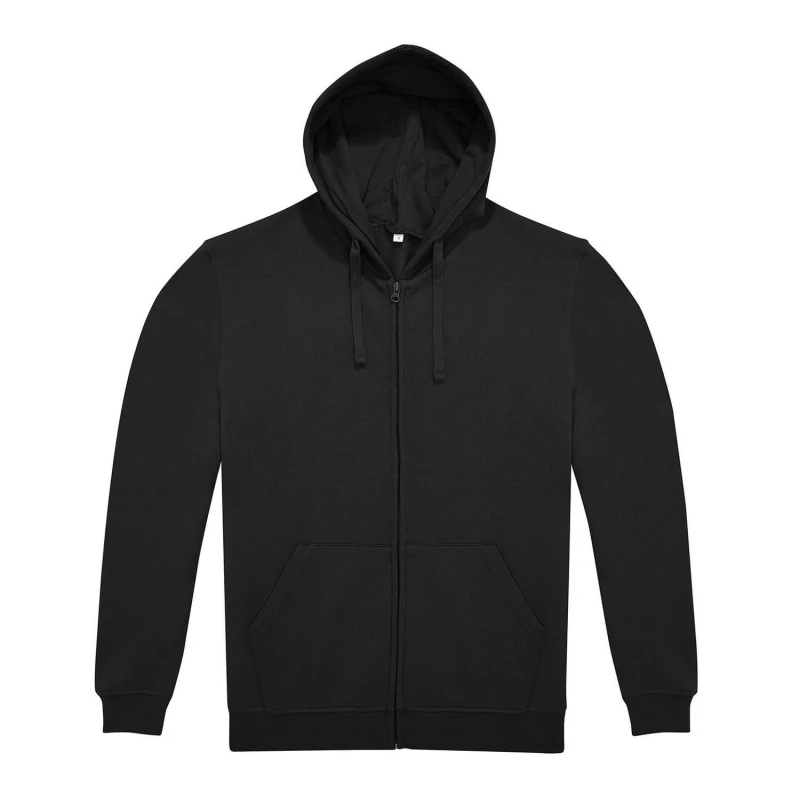 Image of B&C Mens ID.224 Full Zip Hoodie in Black Size: XS Black Male XS