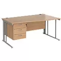 Image of Dams International Wave Desk MCM16WRP3SB 1,600 x 725 x 800 - 990 mm