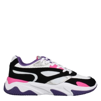 Image of Fabric Low Trainers - Purple/White