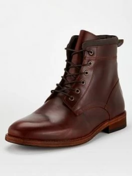 Image of Barbour Barbour Backworth Lace Up Boot, Mahogany, Size 9, Men