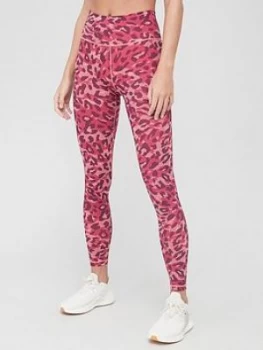 Image of adidas Believe This 2.0 All Over Print Leggings - Light Pink Size M Women