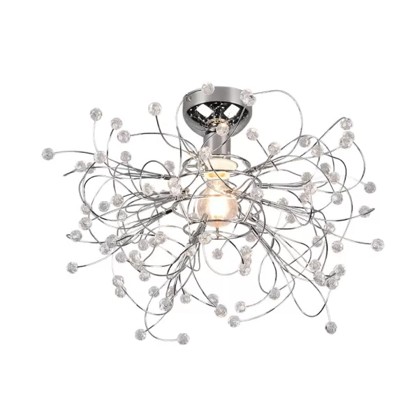 Image of Gloria Modern Semi Flush Ceiling Light Chrome