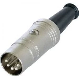 Image of DIN connector Plug straight Number of pins 5 Black Rean NYS322