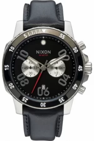 Image of Mens Nixon The Ranger Leather Chronograph Watch A940-000