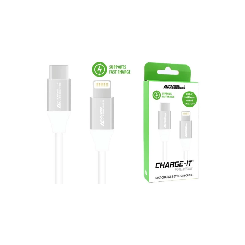 Image of AdvancedAccessories CHARGE-IT Premium 1 Metre USB-C to Lightning Cable