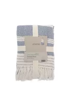 Image of Throw Diamond Blue 170 x 200cm