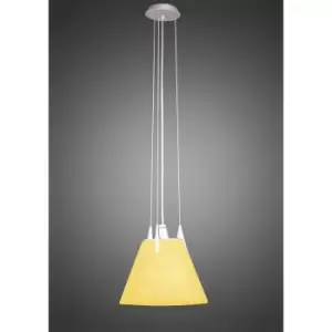 Image of Hidra Pendant Lamp 1 Bulb E27, silver/frosted mango glass
