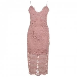 Image of Bardot Percy Lace Dress - DUSTY Pink