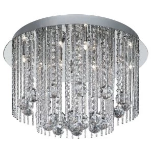 Image of 8 Light Crystal Chandelier Chrome Finish, G4 Bulb