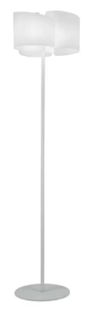 Image of Imagine Curved Glass Floor Lamp, White, E27