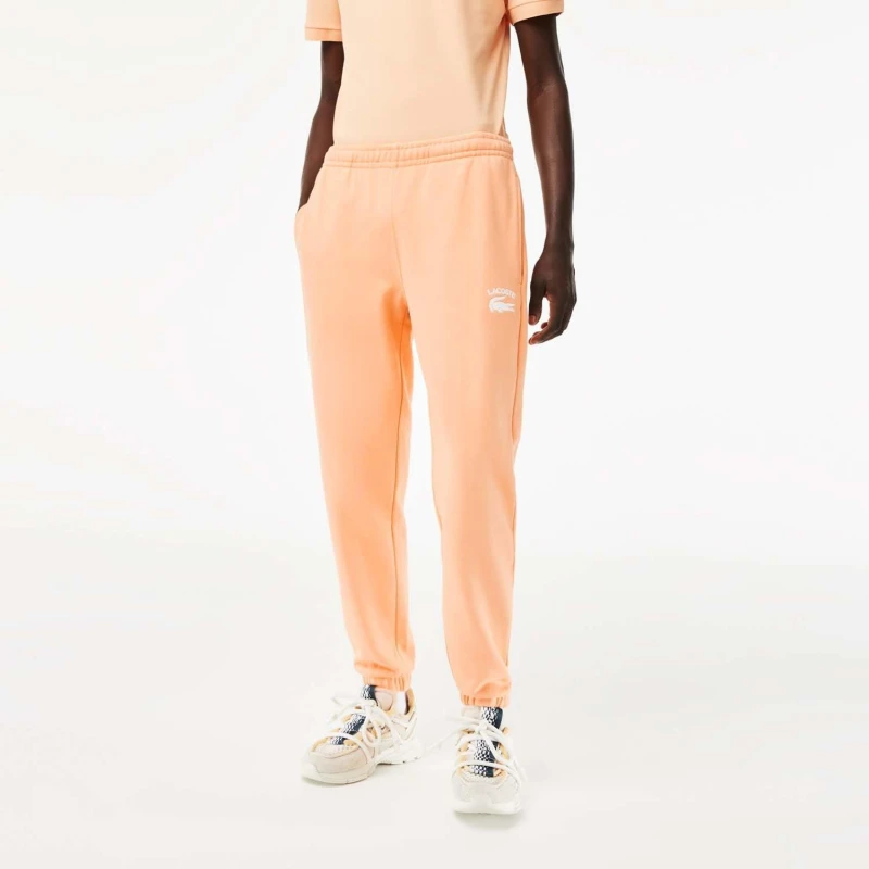 Image of Lacoste French Terry Cotton Tapered Fit Joggers - Orange Orange M
