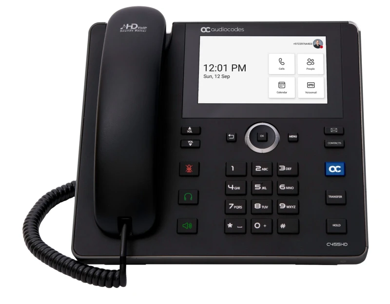 Image of AudioCodes Teams C455HD IP-Phone PoE GbE black