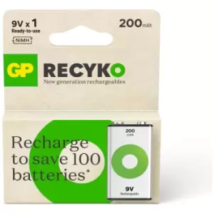 Image of GP GPRHV208R088 GP Recyko NiMH 200mAh 9V 1's paper box