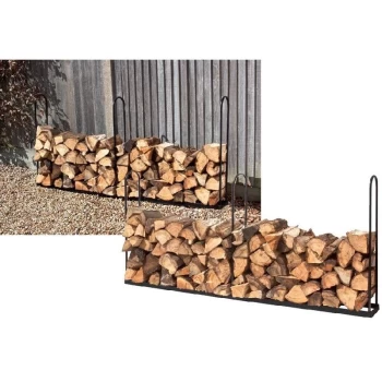 Image of Garland - Inside / Outside Log Store. Plastic Coated Heavy Duty Steel - 2 Meter