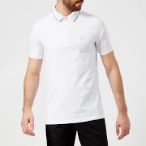 Image of Armani Exchange Tipped Collar Polo Shirt White Size 2XL Men