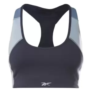 Image of Reebok Lux Racer Padded Colorblock Sports Bra - Blue