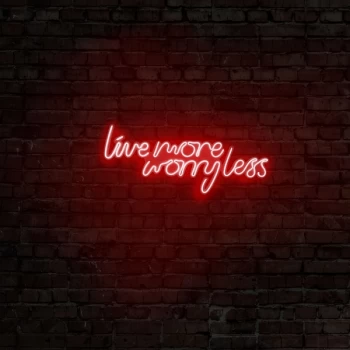 Image of Live More Worry Less - Red Red Wall Lamp
