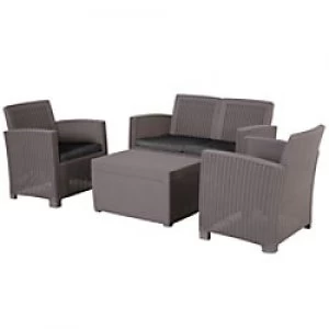 Image of Outsunny Rattan Sofa Set 84B-372GY Grey