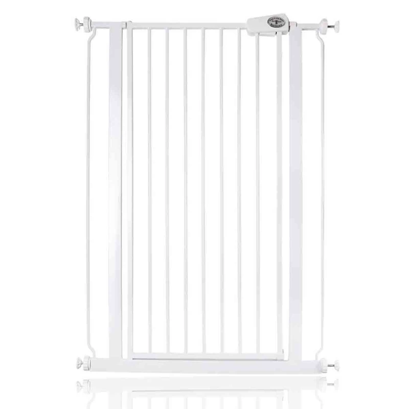 Image of Bettacare Child And Pet Gate, 75Cm - 83Cm, White, Extra Tall Gate 104Cm In Height, Pressure Fit Stair Gate