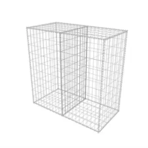 Image of Gabion Basket Galvanised Steel 100x50x100cm Vidaxl Silver