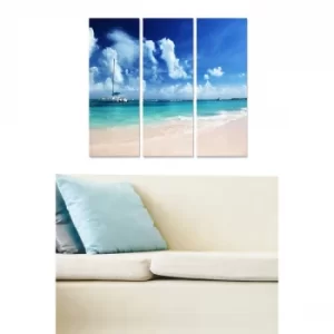 Image of MDF95180212 Multicolor Decorative MDF Painting (3 Pieces)