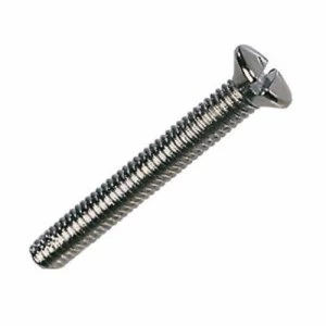 Image of Zexum M3.5 X 35mm Nickel Plated Electrical Plug Socket Screws - 10 Pack
