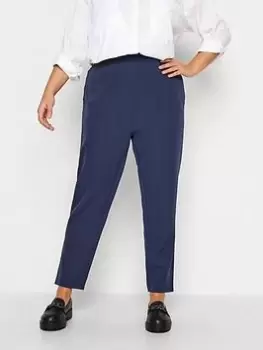 Image of Yours Hazel Tapered Trouser Navy, Blue, Size 20, Women