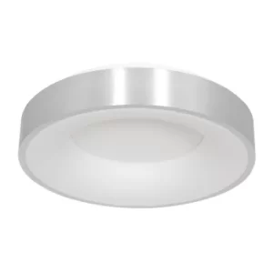 Image of Ring Sled Cylindrical Ceiling Light Geborsteld Zilver