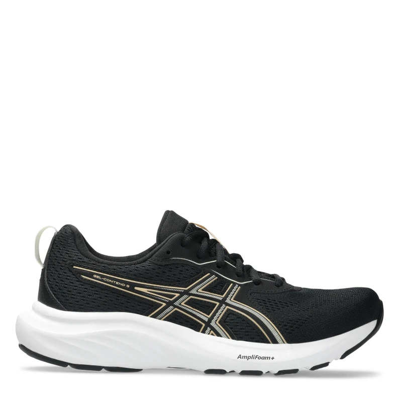 Image of Asics Gel-Contend 9 Womens Running Shoes Black/Apricot female 4 (37)