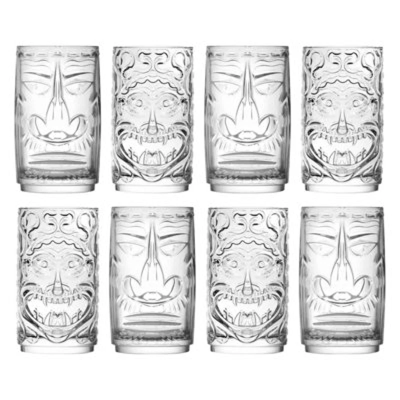 Image of RCR Crystal 8 Piece Tiki Highball Glasses Set - 460ml in Clear Clear Unisex