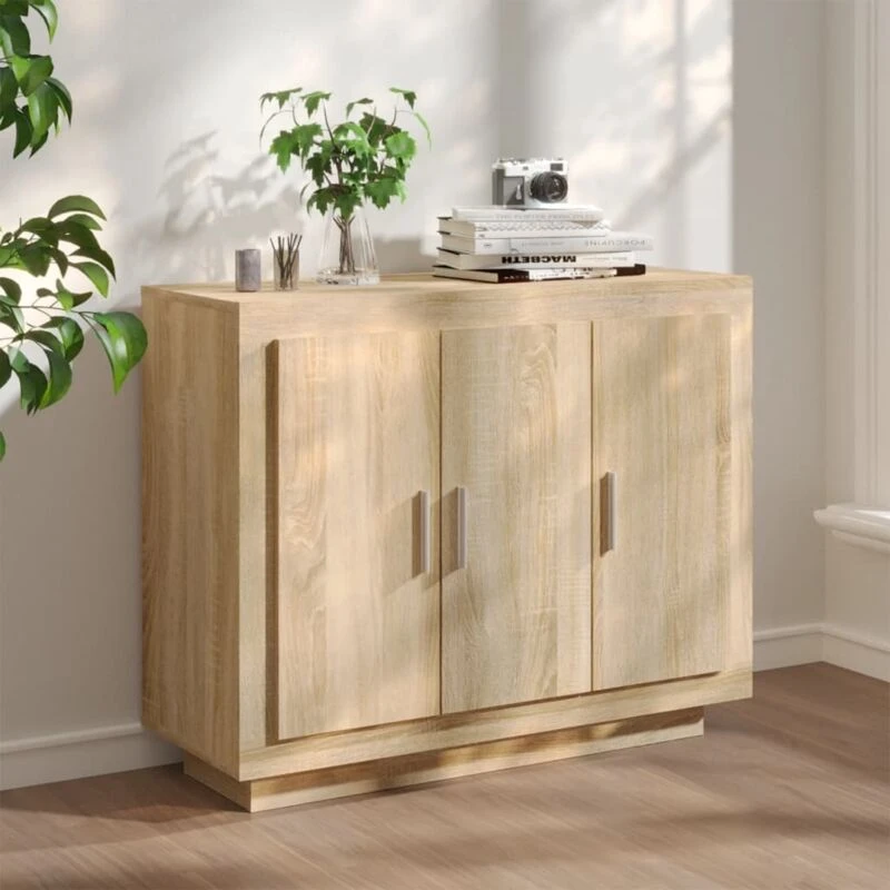 Image of VIDAXL Sideboard Sonoma Oak 92x35x75cm Engineered Wood Vidaxl 8720286966389