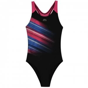 Image of Slazenger Sportback Swimsuit Junior Girls - Black/Pink