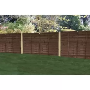 Image of Forest Garden Brown Overlap Fence Panel 6 x 3ft