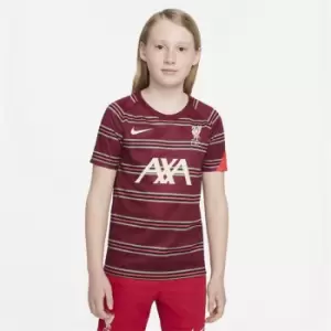 Image of Nike Liverpool Pre Match Shirt 2021 2022 Junior - Red