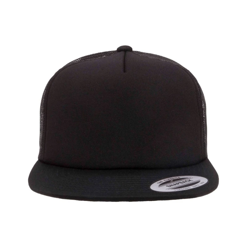 Image of Flexfit by Yupoong Mens Foam Trucker Cap in Black Male One Size