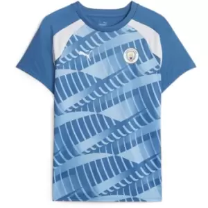 Image of Puma Manchester City Pre Match Shirt 2023 2024 Womens - Blue