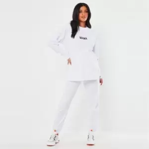 Image of Missguided Maternity 90s Over Bump Joggers - White