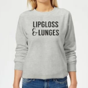Image of Lipgloss and Lunges Womens Sweatshirt - Grey - 3XL