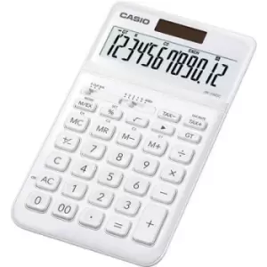 Image of Casio JW-200SC Desk calculator White Display (digits): 12 solar-powered, battery-powered (W x H x D) 109 x 11 x 184 mm