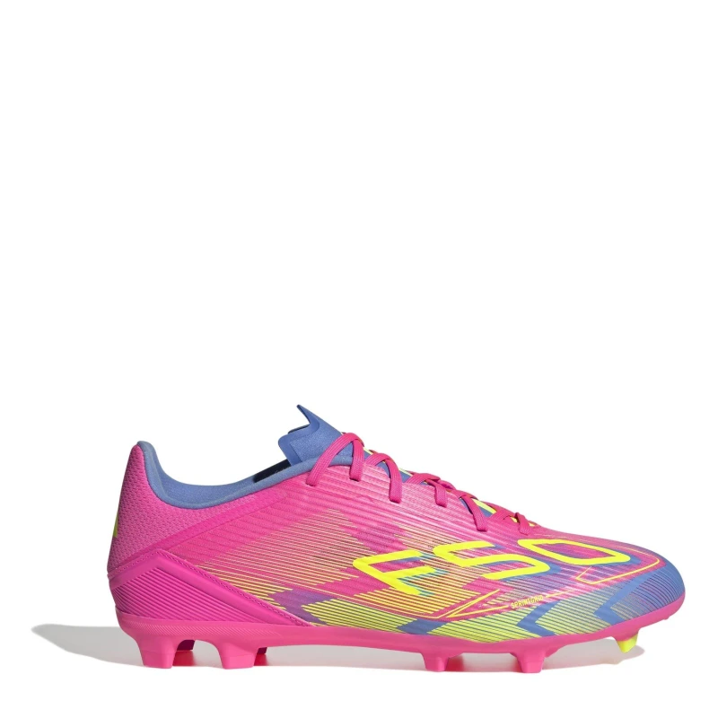 Image of adidas Unisex Adults F50 League Firm Ground Football Boots Lucid Nk/Lemon unisex 9 (43.3)