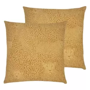 Image of Hidden Cheetah Twin Pack Polyester Filled Cushions