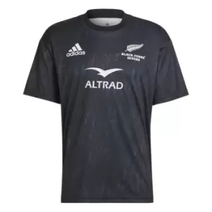 Image of adidas Black Ferns 7s Home Training T-Shirt 2022 2023 Womens - Black