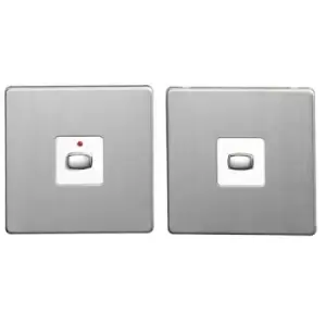 Image of EnerGenie MIHO046 light switch Brushed steel White