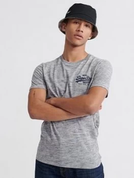 Image of Superdry Vintage Label Pasteline T-Shirt, Grey, Size S, Men