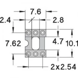Image of IC socket Contact spacing 7.62mm Number of pins 6 Preci Dip 1