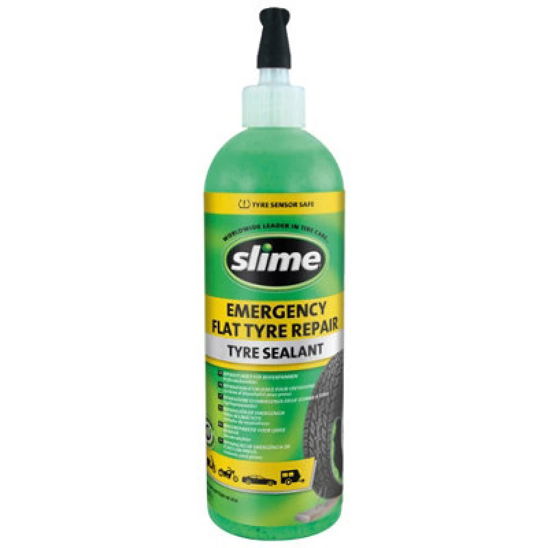 Image of Slime Tyre Sealant 473Ml Prevents Repairs Flat Tyres Seals Cars Vans Puncture